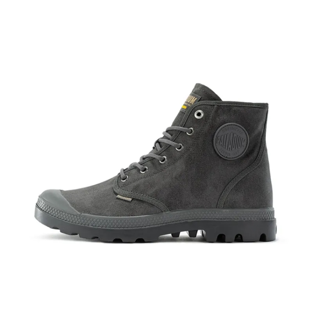 Palladium Pampa Canvas Shoes Unisex High-Top Alloy Gray in 4.5M, 6W